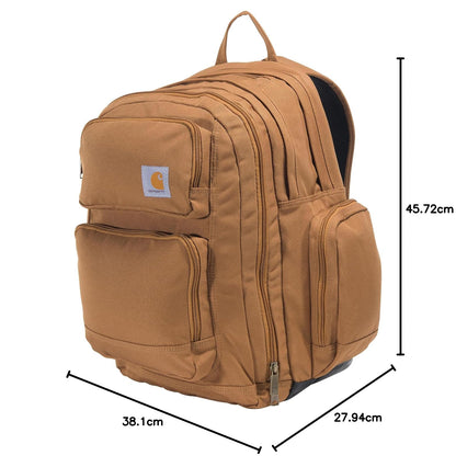 Carhartt 35L Triple-Compartment Backpack, Durable Pack with Laptop Sleeve and Duravax Abrasion Resistant Base