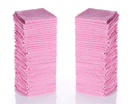 SIMPLI-MAGIC - Juego de Toallas de algodón, Paquete de 24, 12 x 12 Pulgadas, Color Rosa