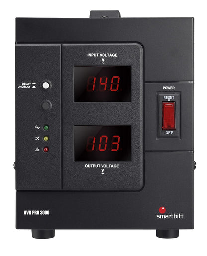 Smartbitt Regulador de Voltaje 1350VA, 8 Contactos, Supresión de Picos - 3000VA