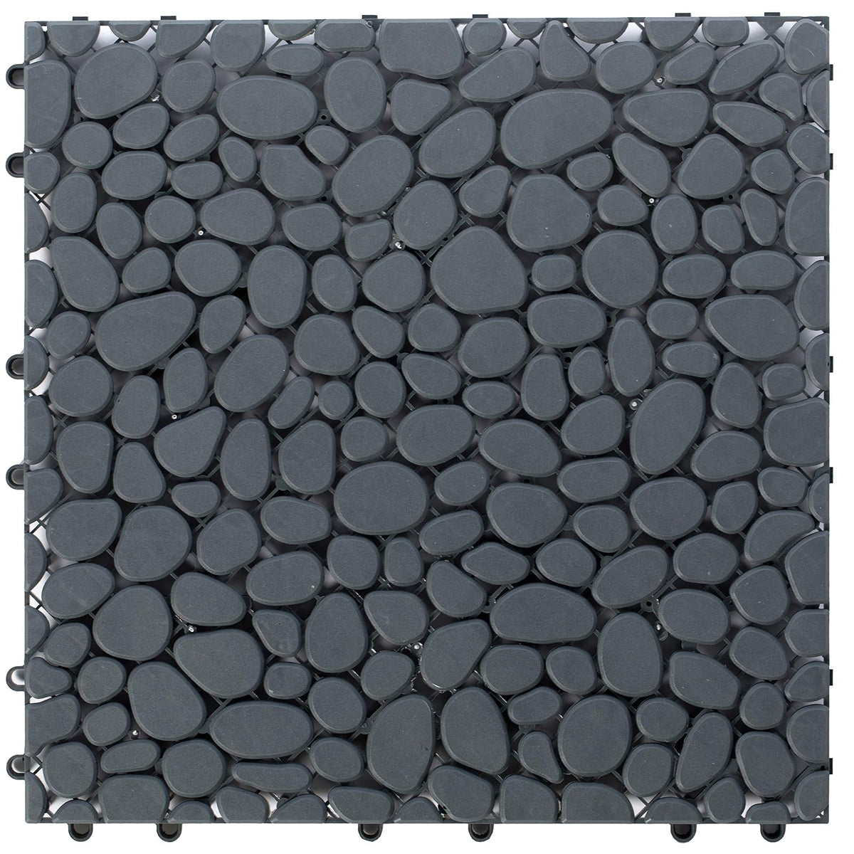 Baldosas de aspecto de piedra calzada entrelazadas para camino de jardín, adoquines de césped decorativos antideslizantes, paquete de 5 unidades