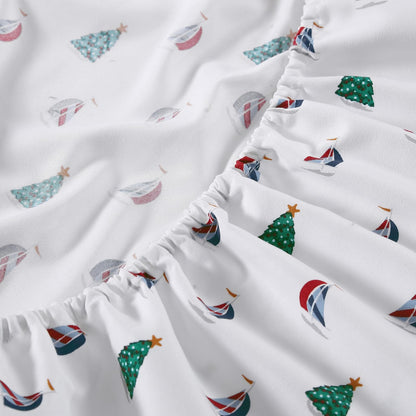 Nautica - Juego de sábanas Individuales, Juego de Ropa de Cama de Franela cepillada, Suave y Acogedor (Velas de día Festivo, Individuales)