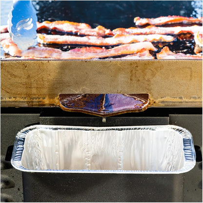 5709 Juego de 30 Moldes de Aluminio para Planchas de 36 30 28 22 17 Pulgadas Colector de Bandeja de Goteo Desechable, Plateado