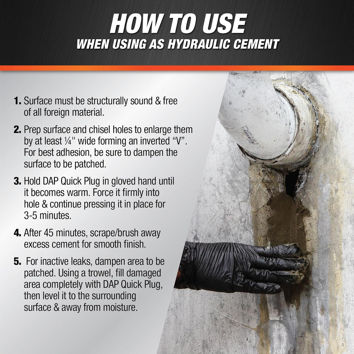 DAP INC 2.5-Lb. Quick Plug Hydraulic Cement