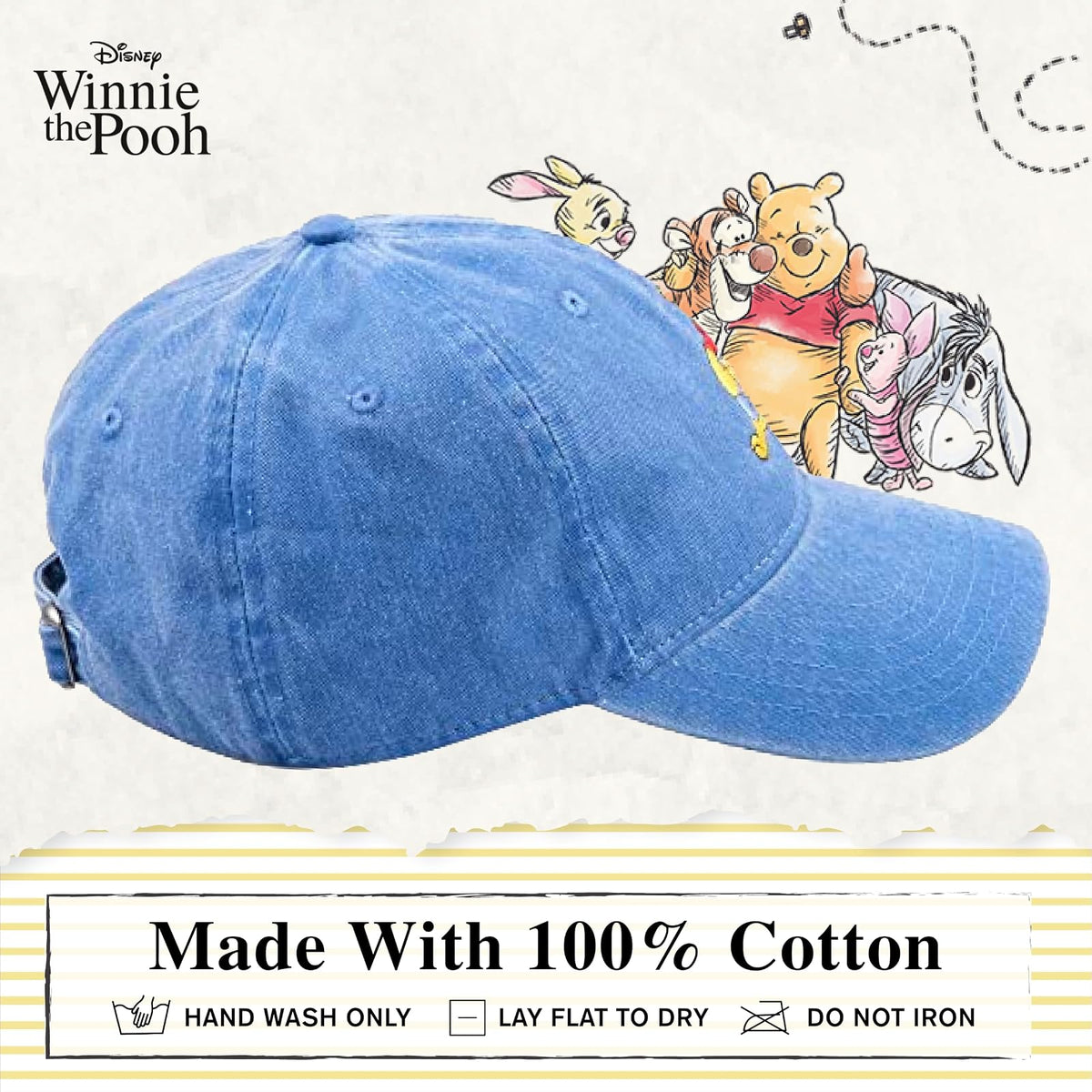 Concept One Disney Winnie The Pooh Dad - Gorra de béisbol Ajustable de algodón con ala Curvada Sombrero de papá Unisex Adulto