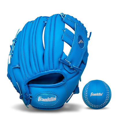 Franklin Sports Guante y Pelota de T-Ball para Niños, 9.5" - Real - Lanzador para diestros