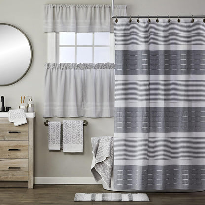 SKL Home by Saturday Knight Ltd. Toalla de Mano de Hojas envejecidas, Gris, 16 x 26 Pulgadas, 2 Unidades (Paquete de 1)