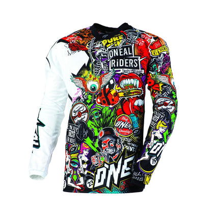 O'NEAL Mayhem Crank Playera para Hombre, Negro/Multicolor, G, 0023-104 - G