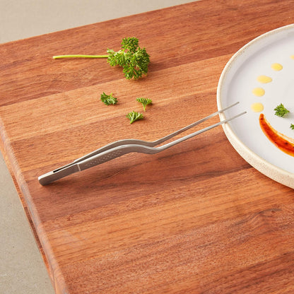 Mercer Culinary 18-8 Pinzas de precisión de acero inoxidable, punta fina curvada, 6-1/8 pulgadas, Offset, Stainless, 16.51 cm, 1