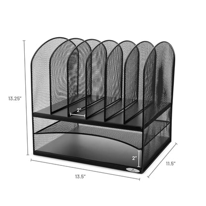 Safco 3255BL Onyx Mesh Desk Organizer, Black