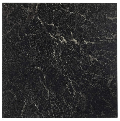 Sterling - Azulejos autoadhesivos de vinilo de 12 pulgadas, 20 azulejos, 12 x 12 pulgadas, negro con vena blanca, despegar y pegar, suelos de bricolaje para cocina, comedor, dormitorios y baños de