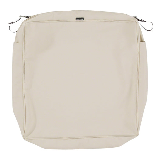 Classic Accessories Montlake - Funda de cojín para asiento de patio, Beige antiguo, 25" x 25" x 5" thick
