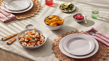Le Creuset Juego de 4 cuencos de sopa, 22 onzas cada uno, color blanco