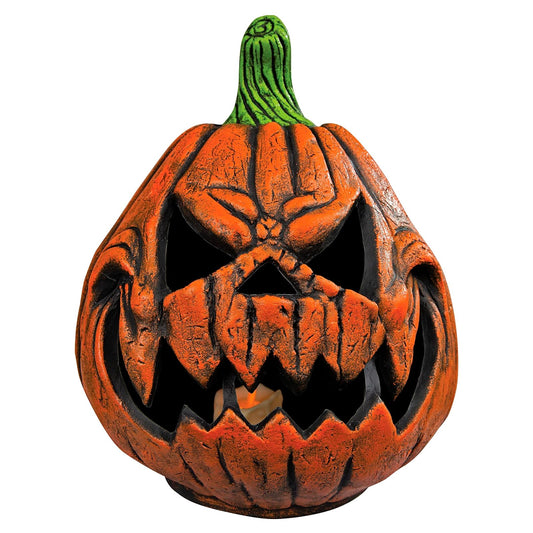Ghoulish Productions Jack O'Lantern Pumpkin, Decorativo de Calabaza Poseída, Adorno de Calabaza Siniestra Ideal para Halloween y Fiestas de Disfraces