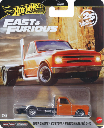Hot Wheels Premium Rápidos y Furiosos - Auto de Colección Escala 1:64 - Chevrolet C - K 1967
