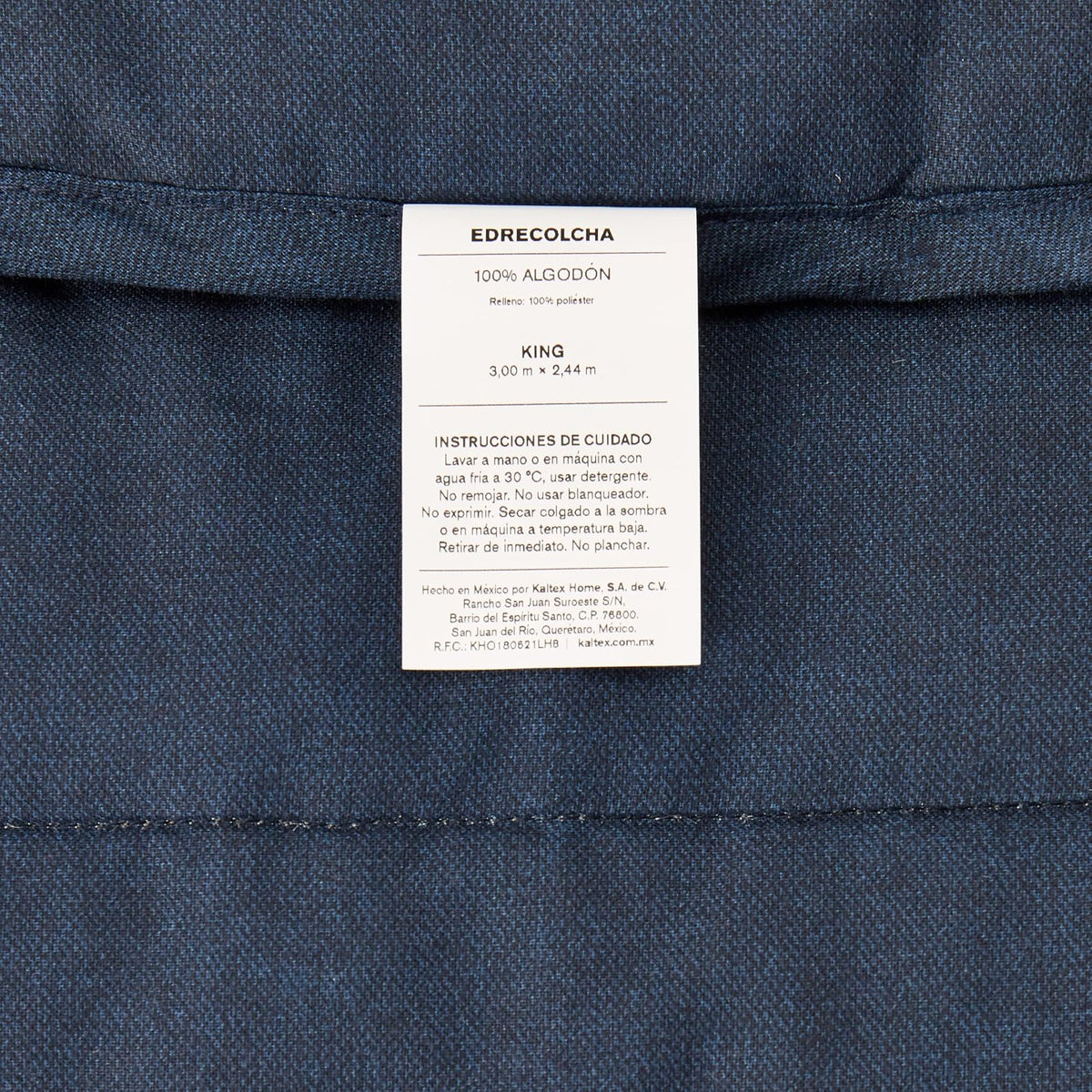 Pepe Jeans, Quilt King 100% Algodón, Color Azul, Ren.