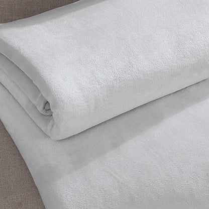 Calvin Klein - Manta de Felpa Suave, Manta de Cama de Peso Medio (Gris Aluminio, Queen)