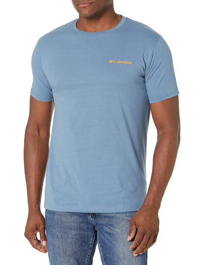 Columbia Playera Estampada Cuello Redondo para Hombre - Acero - Benic - M
