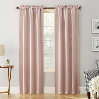 Sun Zero Andorra Panel de Cortina Transparente Flores Aplastadas Rojo - Rosa pálido - 101.6An x 241.3Al cm (1 Paneles)