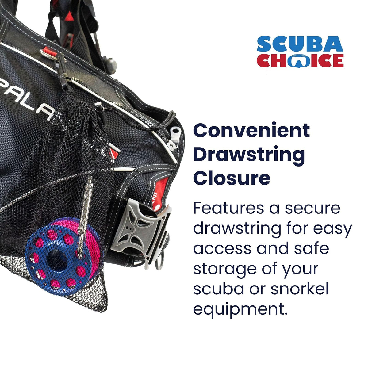 Scuba Choice Máscara de Buceo, Marcador de Superficie o Bolsa de Malla de Almacenamiento Multiusos