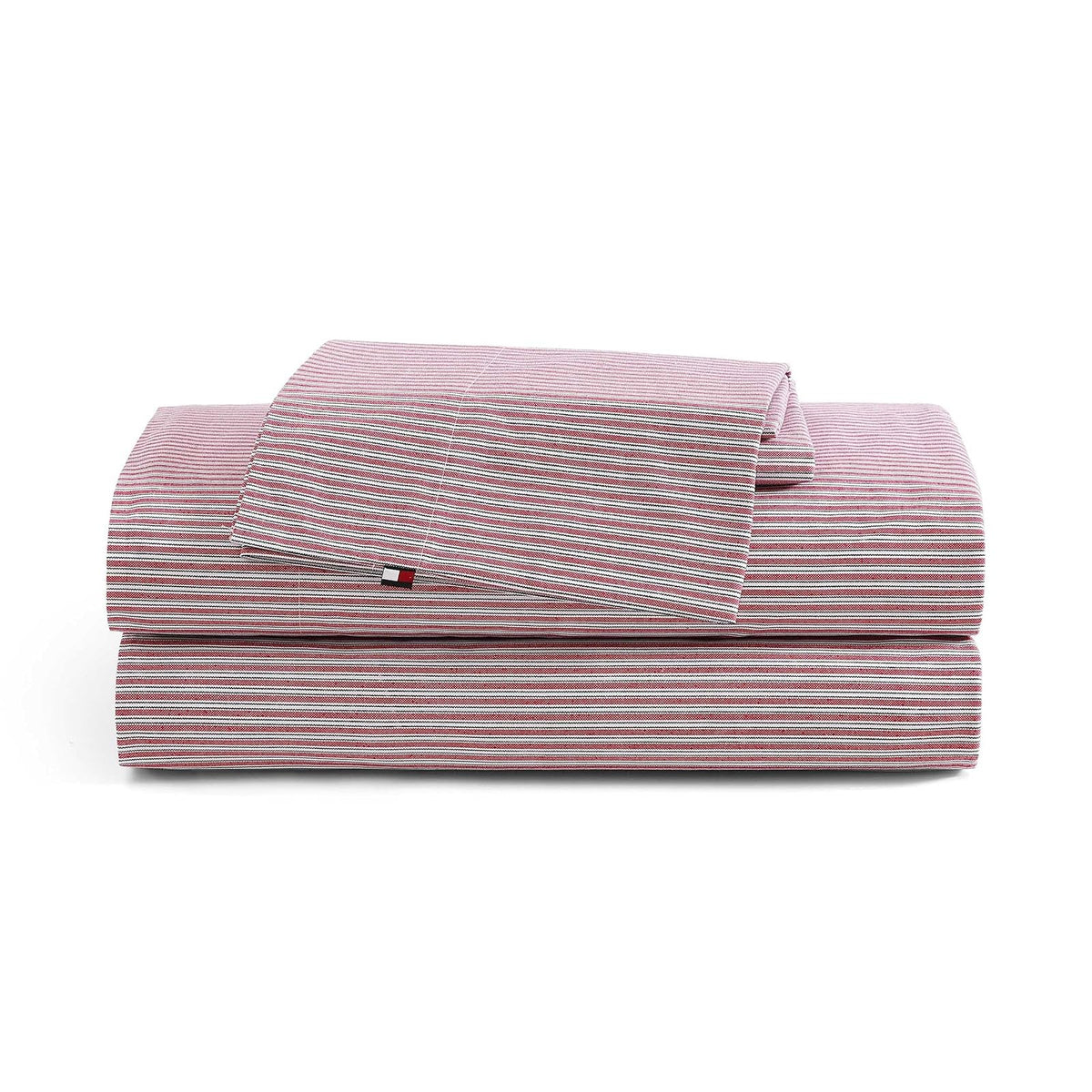 Tommy Hilfiger - Juego de sábanas Individuales con sábana Bajera y Fundas | 100% percal de algodón, sábana bajera de bolsillo profundo, tamaño individual, sábana encimera y fundas de almohada incluidas