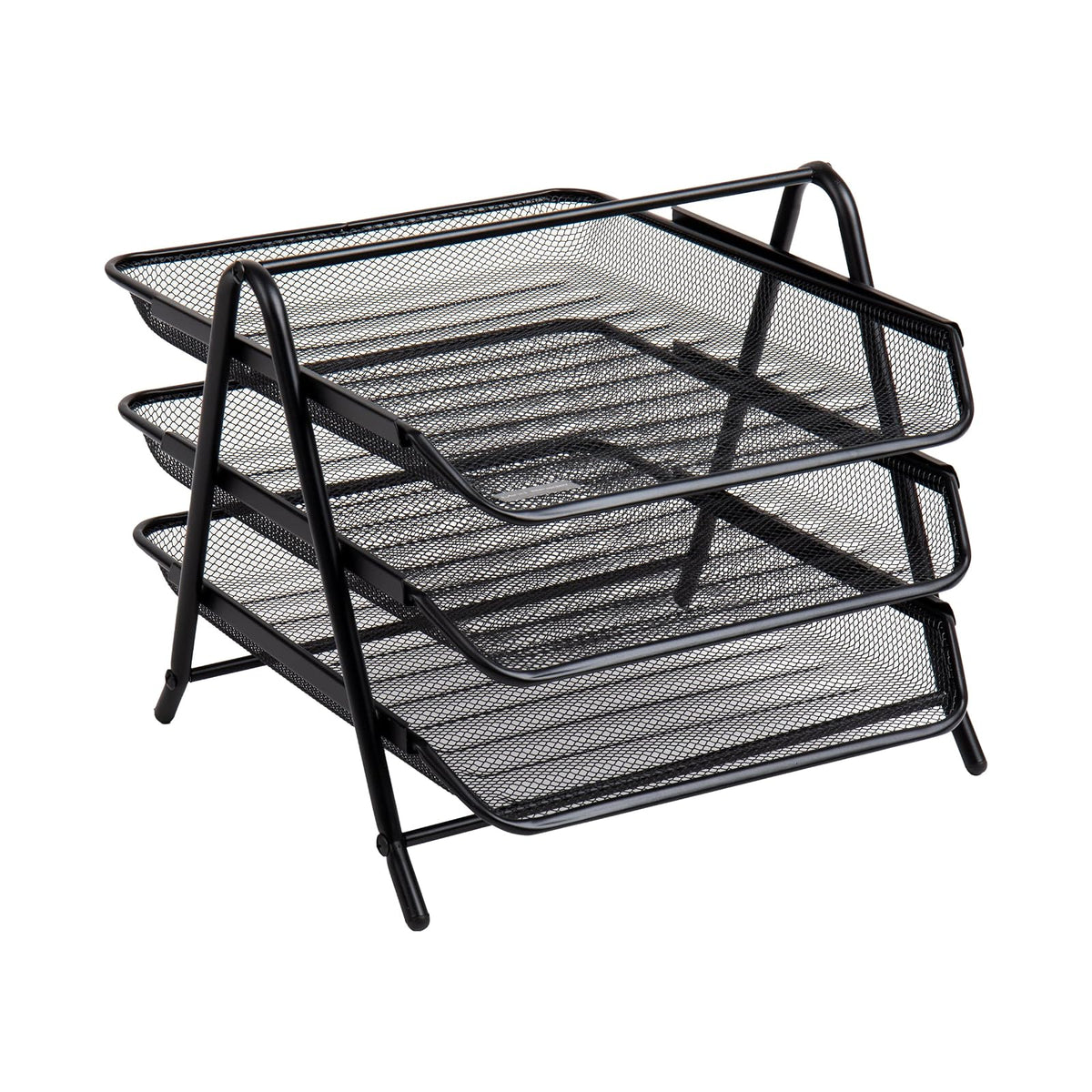 Mind Reader Organizador de computadora de 3 Niveles con diseño de, Negro, 1, 1