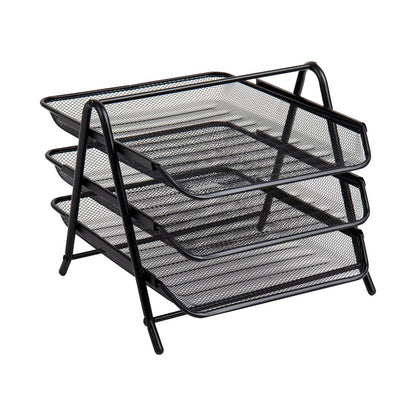 Mind Reader Organizador de computadora de 3 Niveles con diseño de, Negro, 1, 1