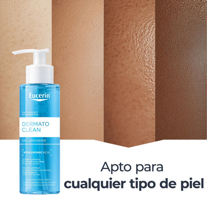 Eucerin Gel Limpiador Facial DermatoClean para piel normal a mixta, 200ml, empaque puede variar