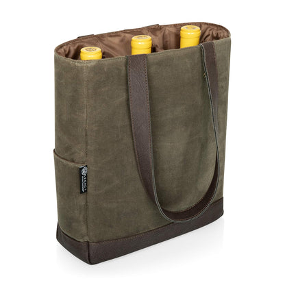 Bolsa enfriadora de Vino de Lona Encerada Envejecida para 2 Botellas