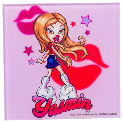 Silver Buffalo Bratz Juego de Posavasos de Vidrio de 4 Piezas | 4 piezas