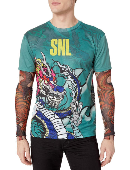 Faux Real Camiseta de Manga Larga para Hombre, Foto-Realista, de Malla