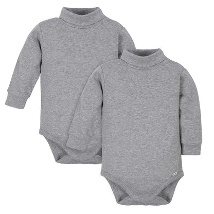 Gerber Conjunto de 2 Monos de Manga Larga con Cuello Alto para Bebé - 3 Años - Gris
