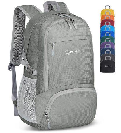 ZOMAKE Mochila Plegable Ultraligera, 30L - M - Gris (Sliver Grey)