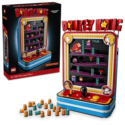 LEGO Máquina Arcade de Donkey Kong – Set de Construcción para Adultos – Juego de Máquina Arcade – Decoración Retro – Modelo de Colección – Regalo para Adultos – 72051
