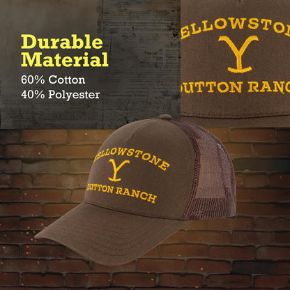 Concept One Yellowstone Adjustable Snapback Mesh Snapback Trucker Hat with Curved Brim Gorra de béisbol Unisex Adulto