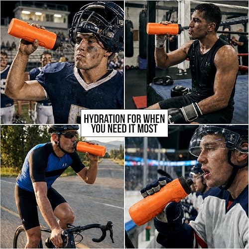 Under Armour - Botellas de agua para apretar, botellas de agua de 32 onzas, botella de agua deportiva lateral con tapa de tiro rápido, hidratación rápida y fácil, botellas de agua para gimnasio,