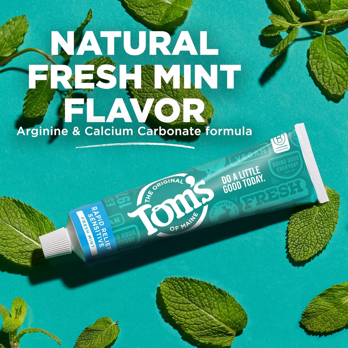 Tom's of Maine Rapid Relief Sensitive Natural Toothpaste Multi Pack, Fresh Mint, 3 Count