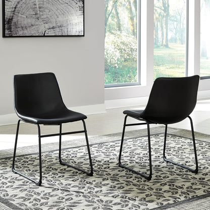 Signature Design by Ashley Centiar, Dining Chair, Black