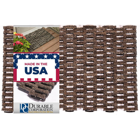 Durable Corporation-400S2030 Dura-Rug - Alfombrilla de Entrada para Exteriores, Tela reciclada, 50,8 x 76,2 cm