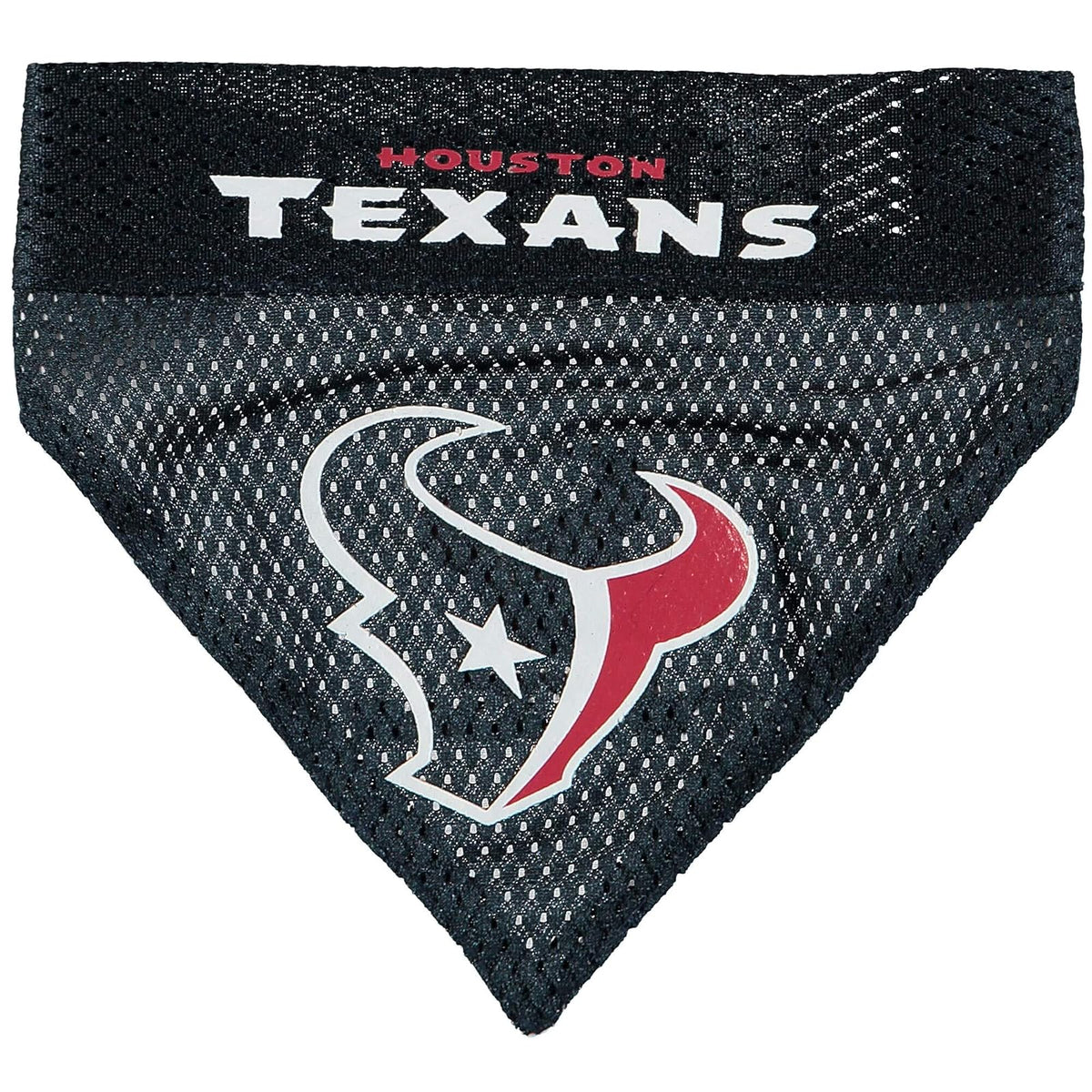 Bandana reversible para perros de la NFL, HOUSTON TEXANS para mascotas. Bandana deportiva de 2 caras con un logotipo del equipo bordado de alta calidad, pequeña/mediana. - 2 tamaños y 32 equipos de la NFL disponibles