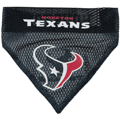 Bandana reversible para perros de la NFL, HOUSTON TEXANS para mascotas. Bandana deportiva de 2 caras con un logotipo del equipo bordado de alta calidad, pequeña/mediana. - 2 tamaños y 32 equipos de la NFL disponibles