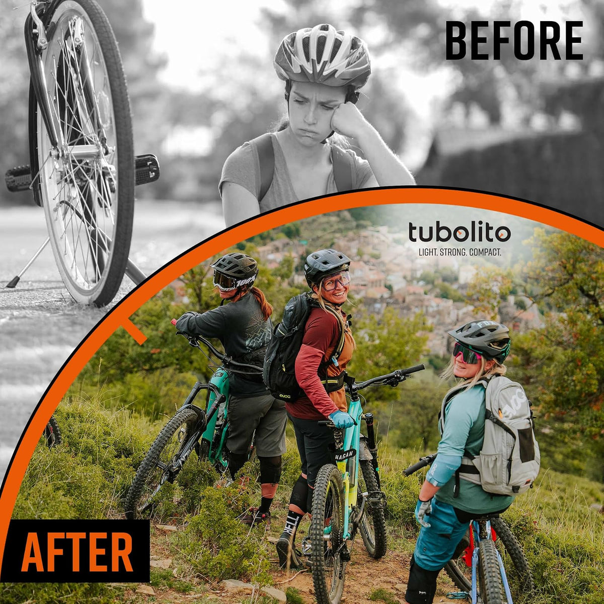 Tubolito - Tubo interior de bicicleta MTB S-Tubo ultraligero | Tubo de bicicleta de montaña más ligero | Repuesto perfecto para el sistema sin cámara |27.5" y 29", para neumáticos estándar de 1.8" a 2.5"