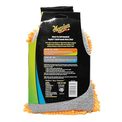 Meguiar's Hybrid Wash Mitt, Dual Sided for Washing and Waxing