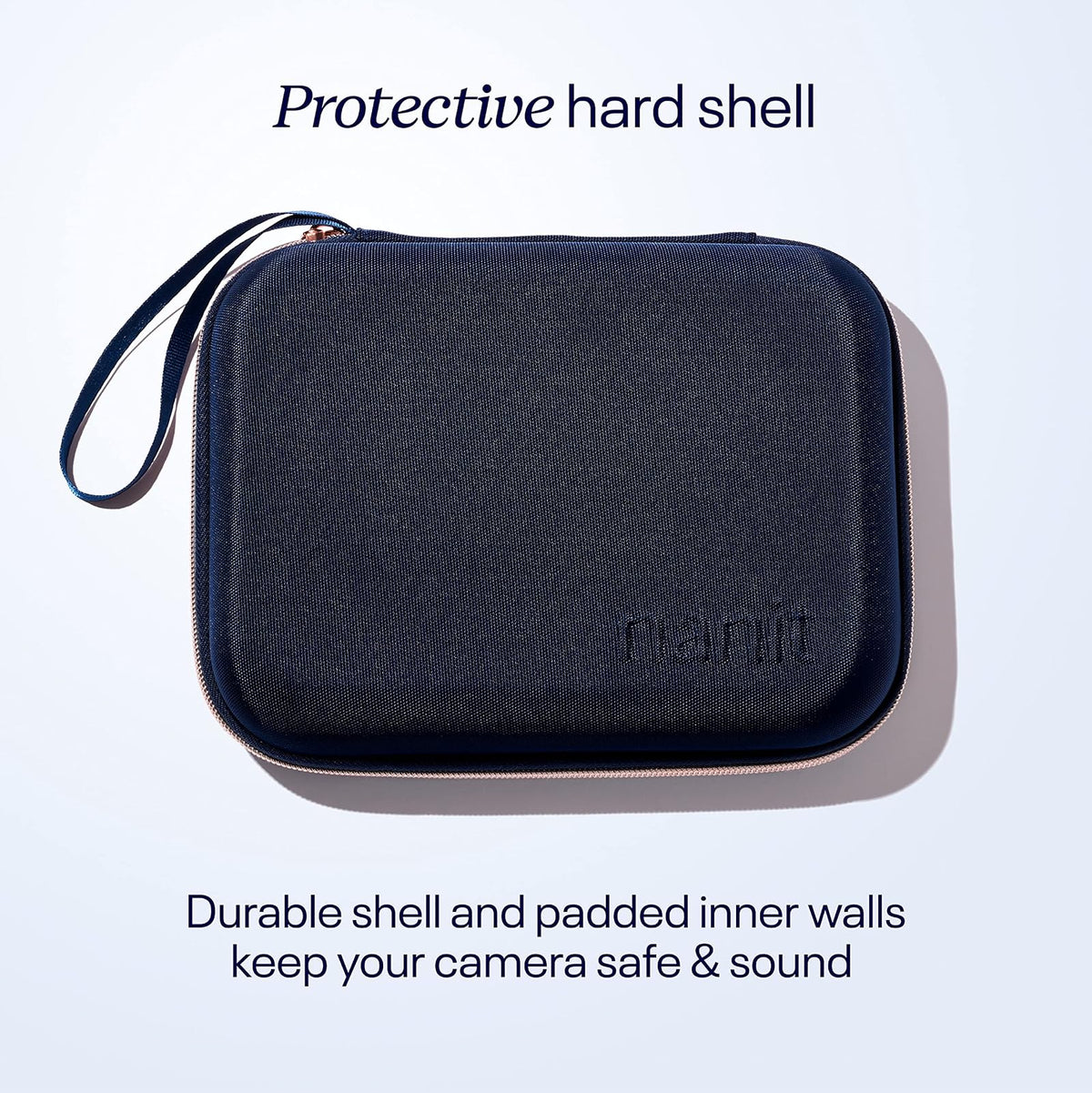 Nanit Funda de viaje – Funda protectora rígida para monitor de bebé Nanit Pro y accesorio de viaje multisoporte, color azul