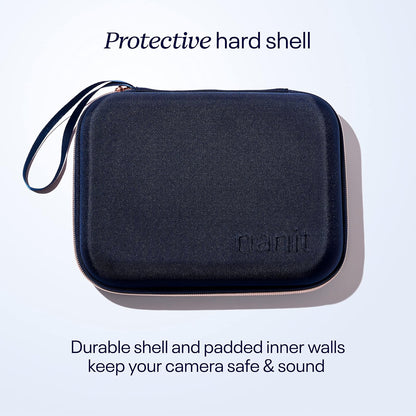 Nanit Funda de viaje – Funda protectora rígida para monitor de bebé Nanit Pro y accesorio de viaje multisoporte, color azul