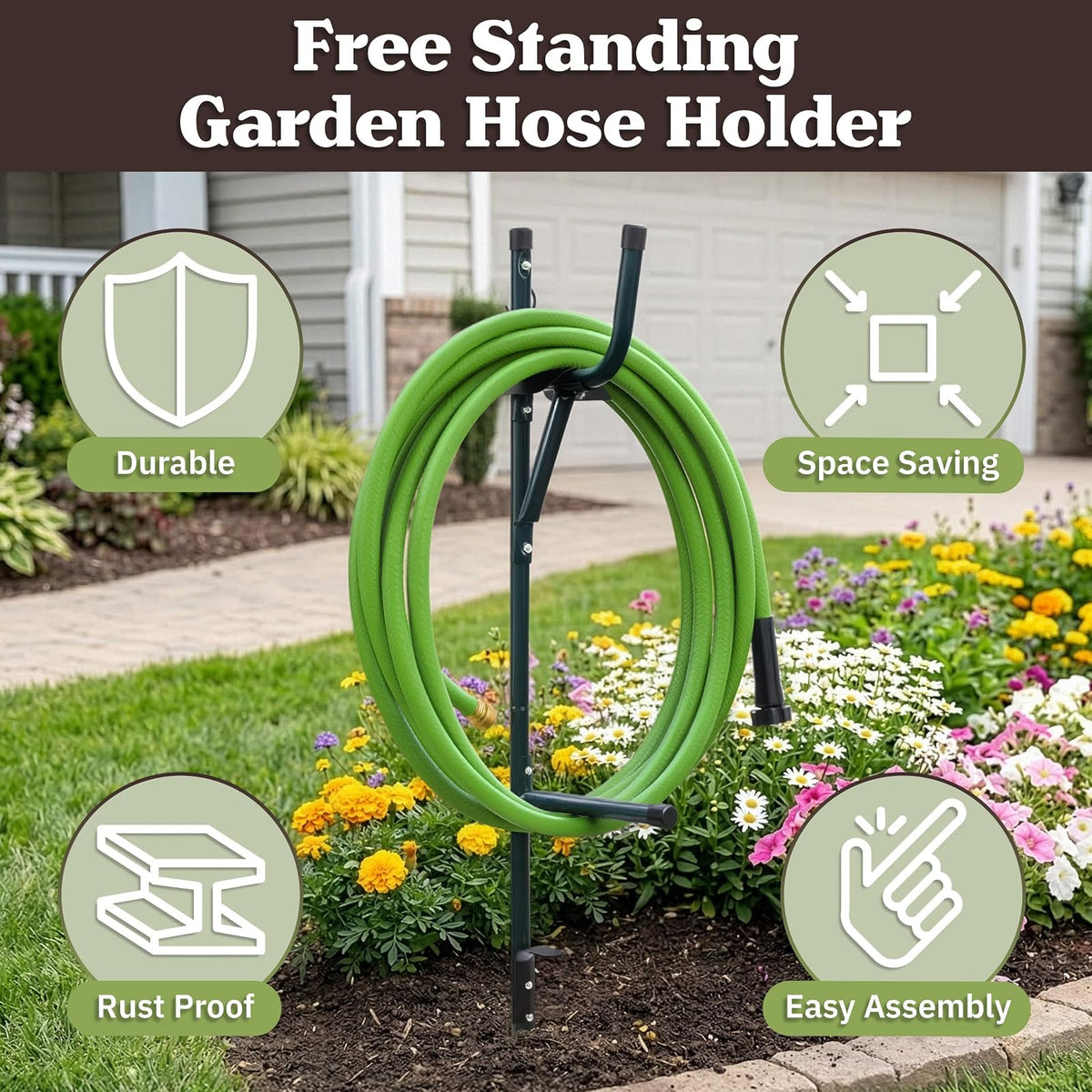 Stalwart 75-ST6009 In The Ground Hose Management Bracket, 50' Capacity