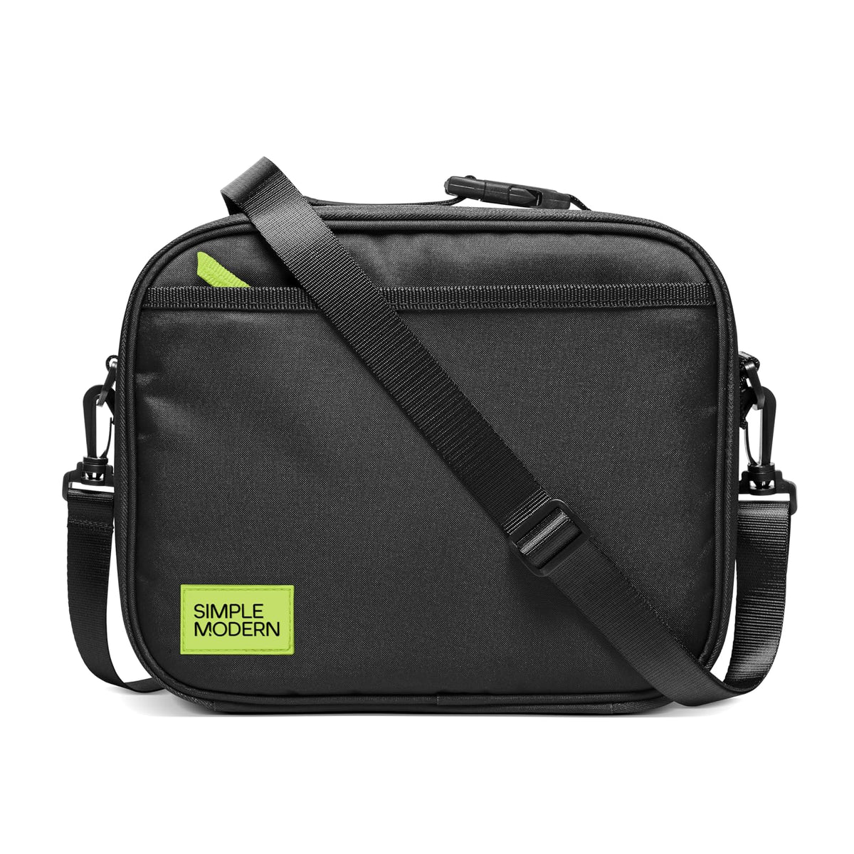 Simple Modern Hadley con Correa para el Hombro | Lonchera para Niños, Adolescentes y Adultos | Bolsa Aislada para Niñas, Niños, Mujeres y Hombres | Contenedores para Comida | Midnight Black