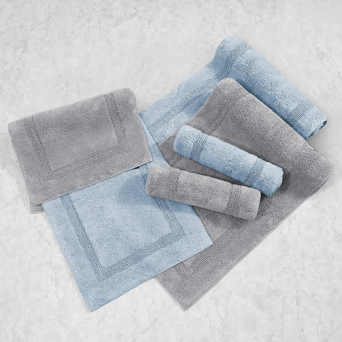 Nautica - Alfombra de baño de algodón Suave y Absorbente con Respaldo Antideslizante, Certificado Oeko-Tex, Color Gris Pastel Peniston, 60 x 22 Pulgadas