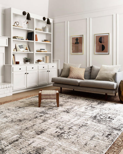 Loloi Tapete Decorativo Alchemy, Tejido a Máquina - 7'6" x 2'8" (Rectangular) - Silver - Graphite