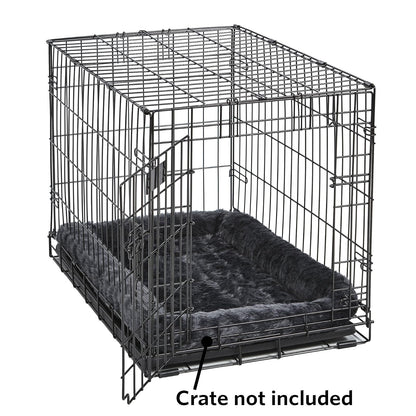 Cama Gris para Perro o Gato de 42 Pulgadas con cómodo Refuerzo, Ideal para Razas de Perros Grandes y se Adapta a una Caja de Perro de 42 Pulgadas, fácil Mantenimiento, Lavar y secar a máquina