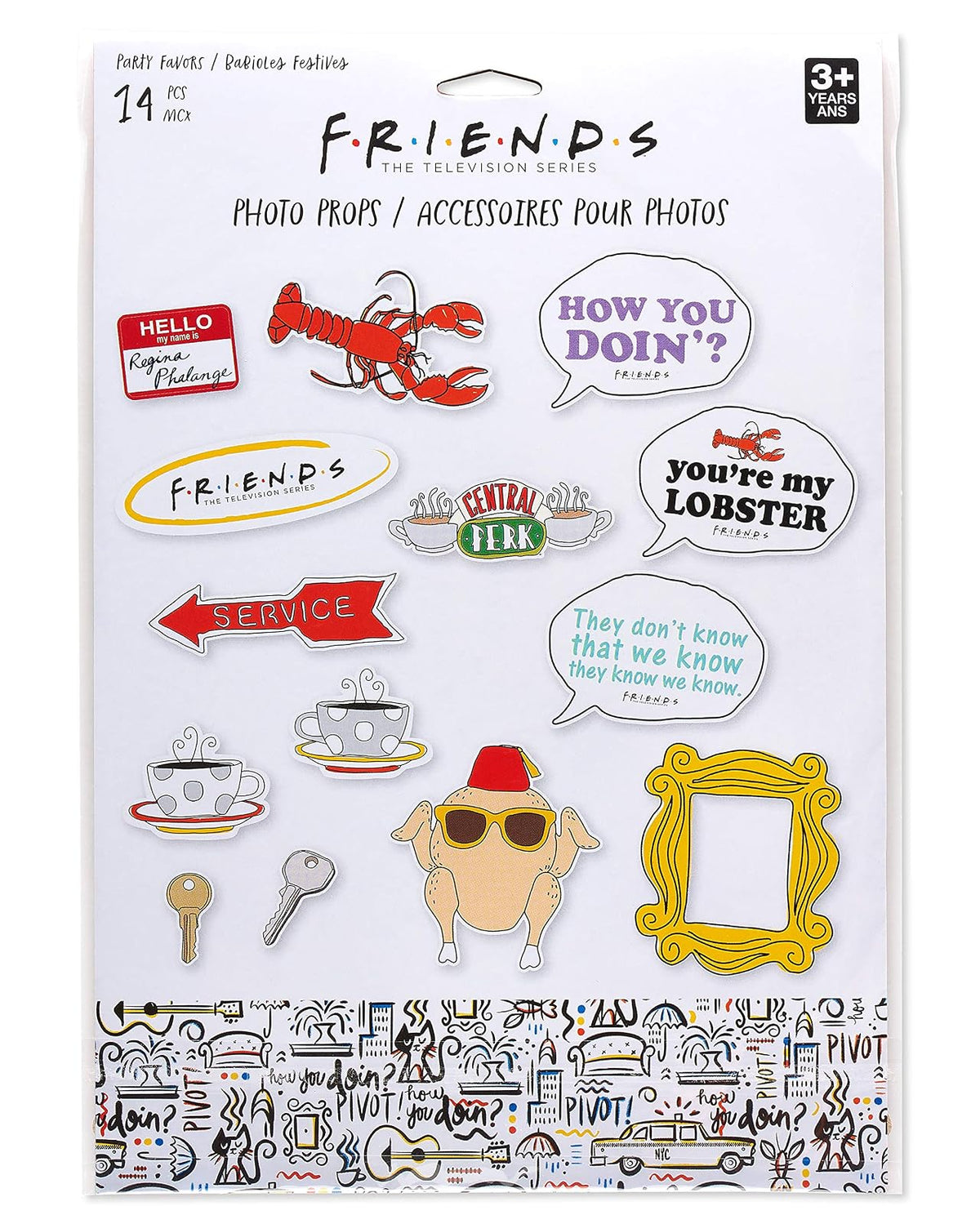 American Greetings Friends - Kit de cabina de fotos con accesorios (14 piezas)
